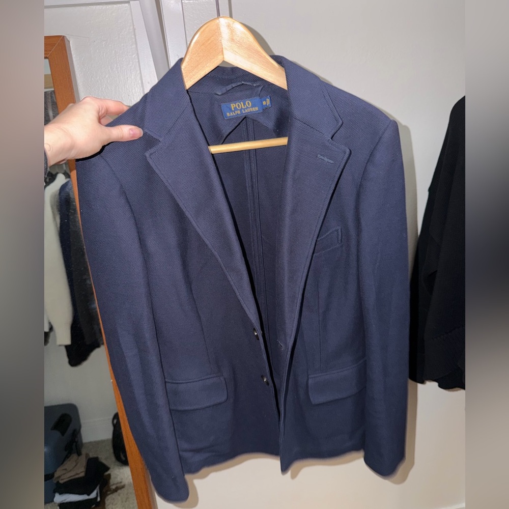 Polo by Ralph Lauren Navy Knit Blazer